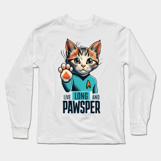 Cat Trek - Live Long and Pawsper Long Sleeve T-Shirt